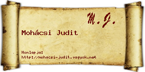 Mohácsi Judit névjegykártya